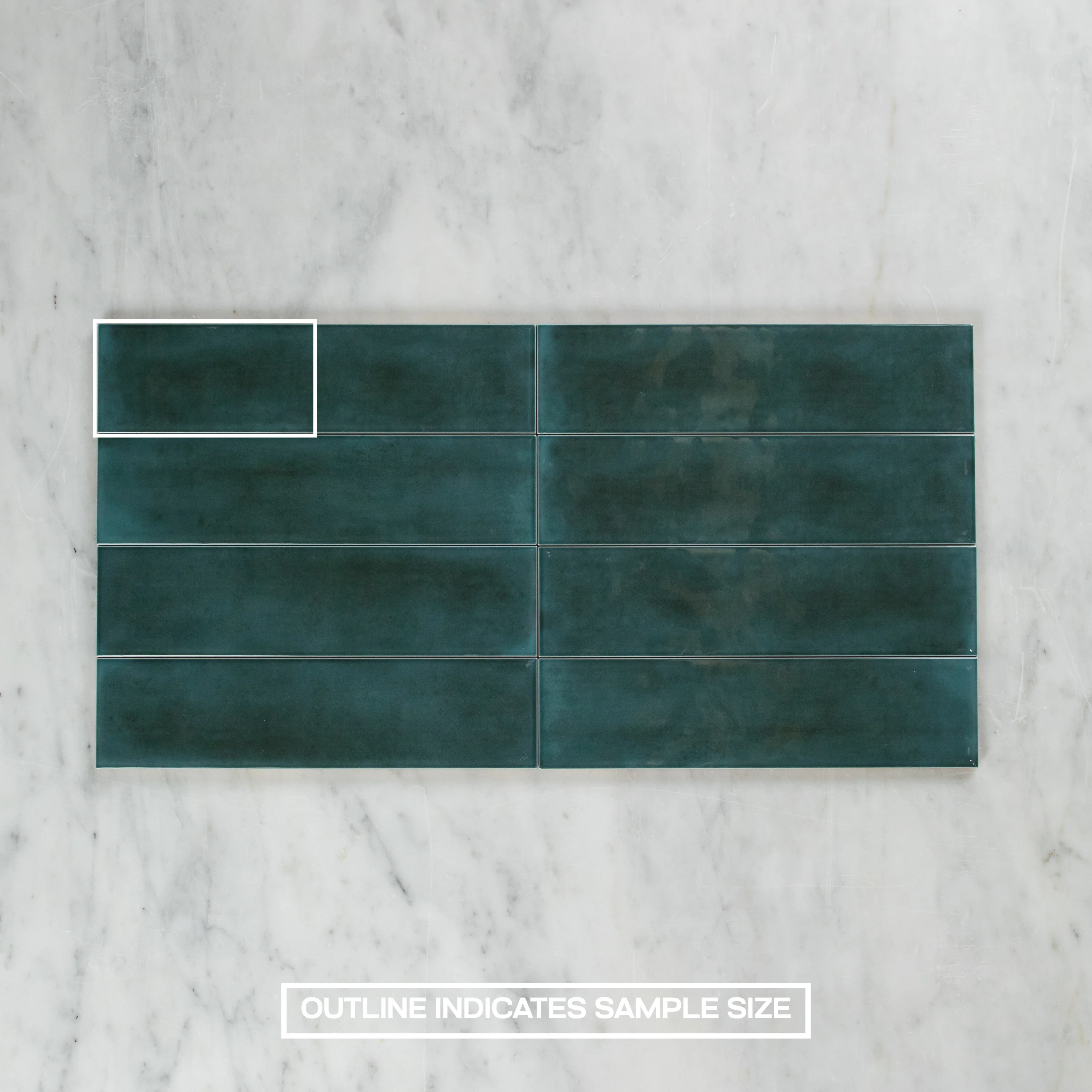 Boutique Peacock Green Gloss Subway Ripple - Image 4