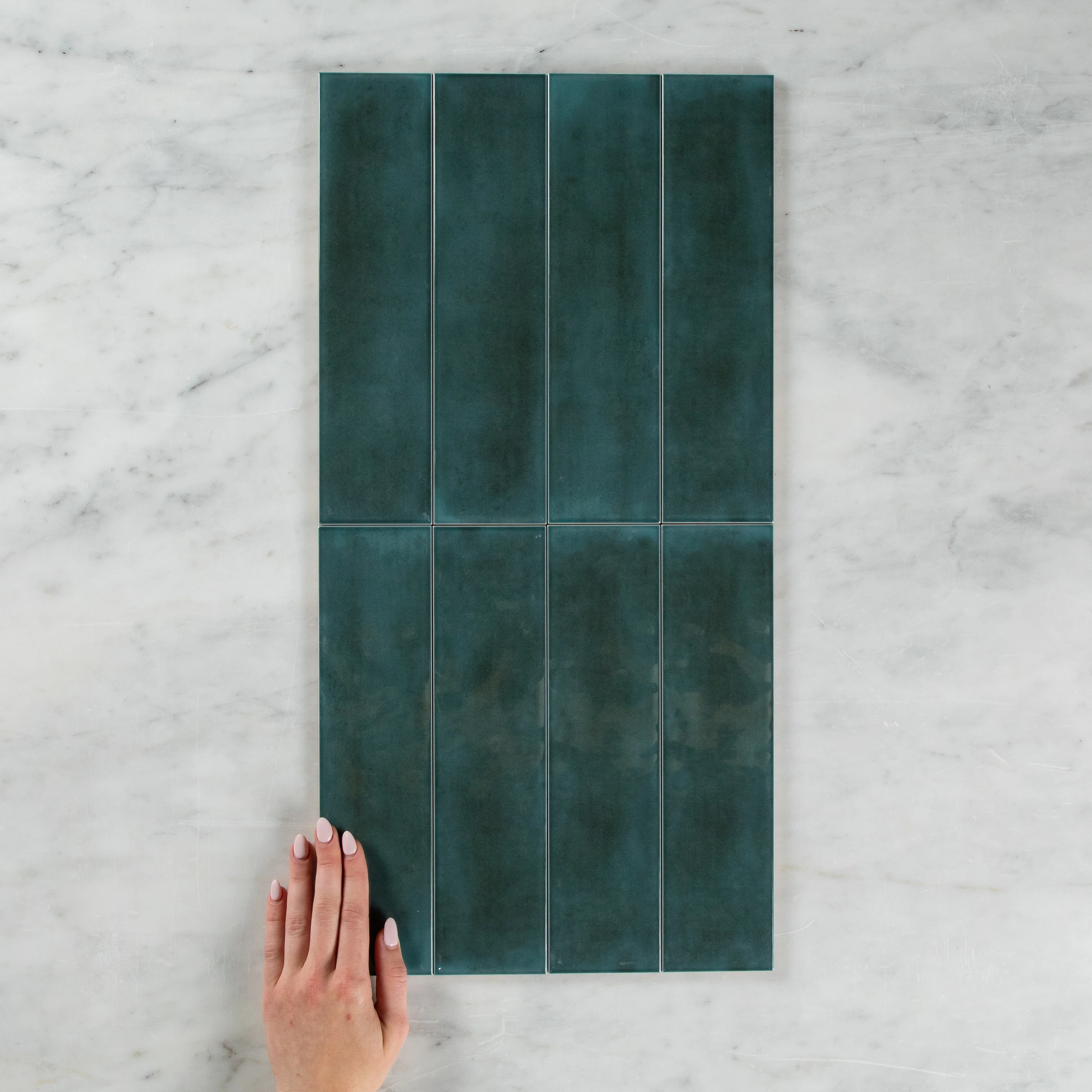 Boutique Peacock Green Gloss Subway Ripple - Image 6
