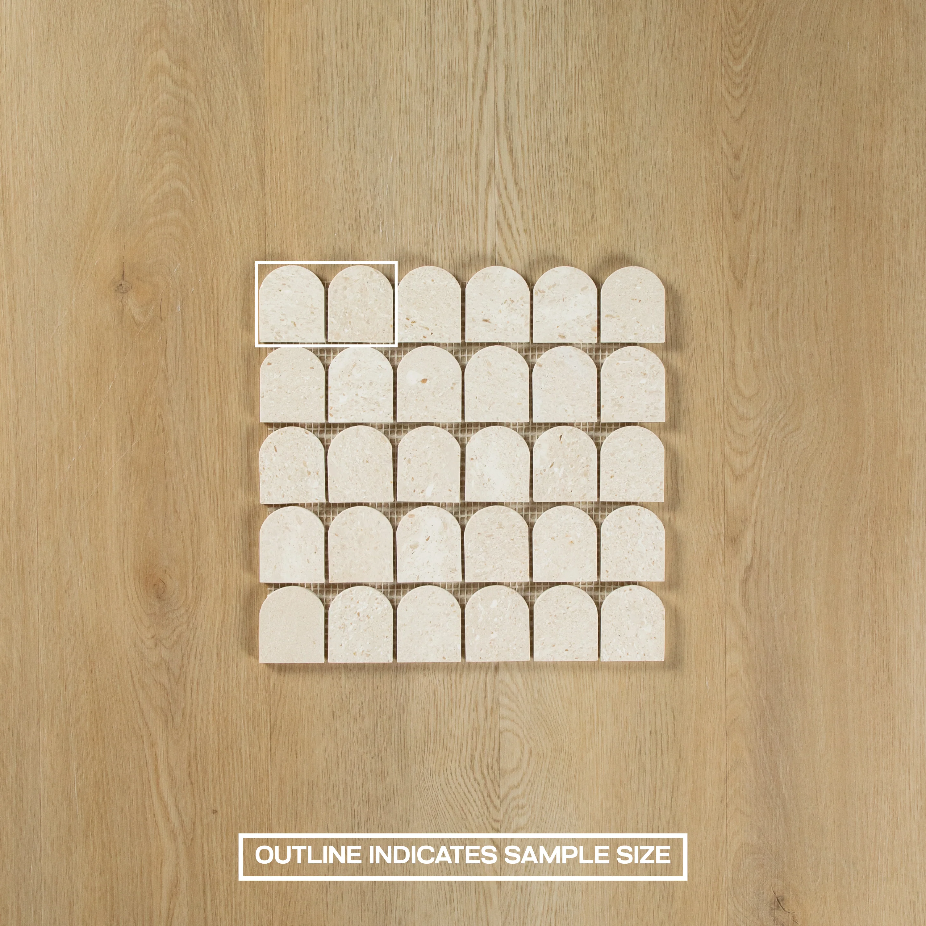 Mini Arch Mosaic Ivory Limestone - Image 4