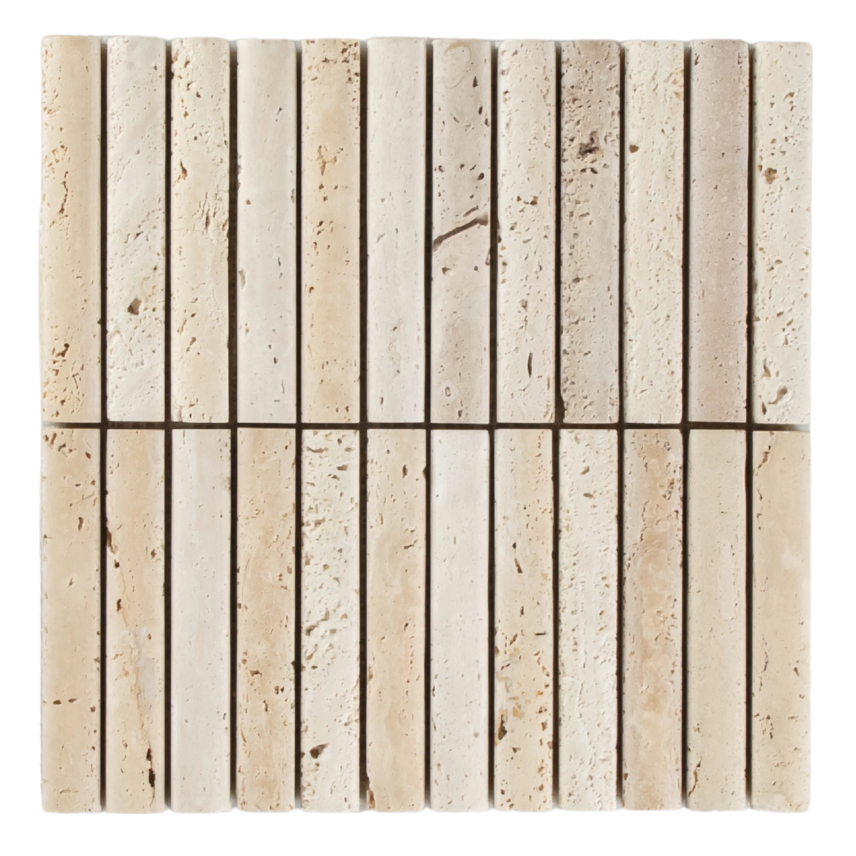 Travertine Beige Marble Flute Mosaic - Image 3