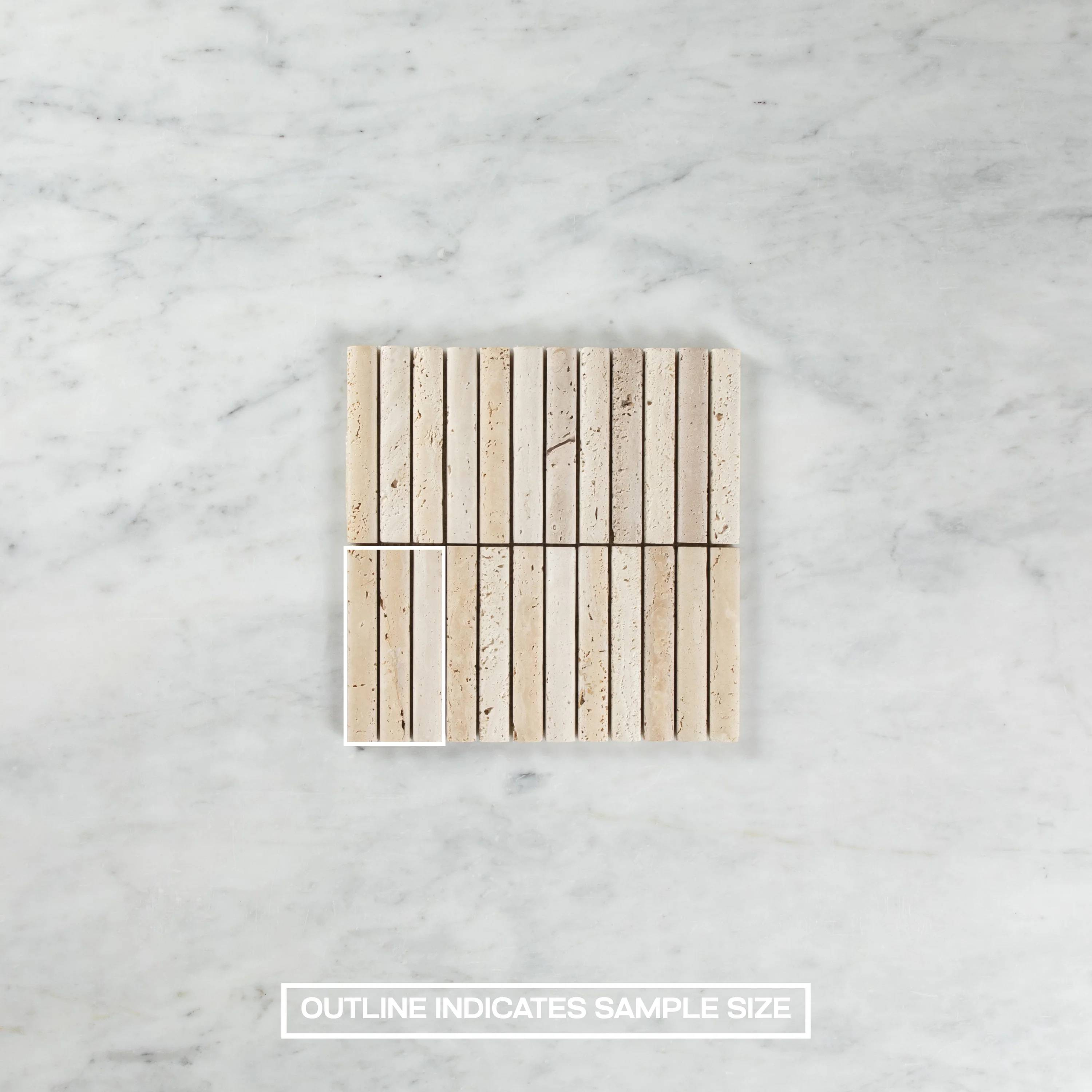Travertine Beige Marble Flute Mosaic - Image 6