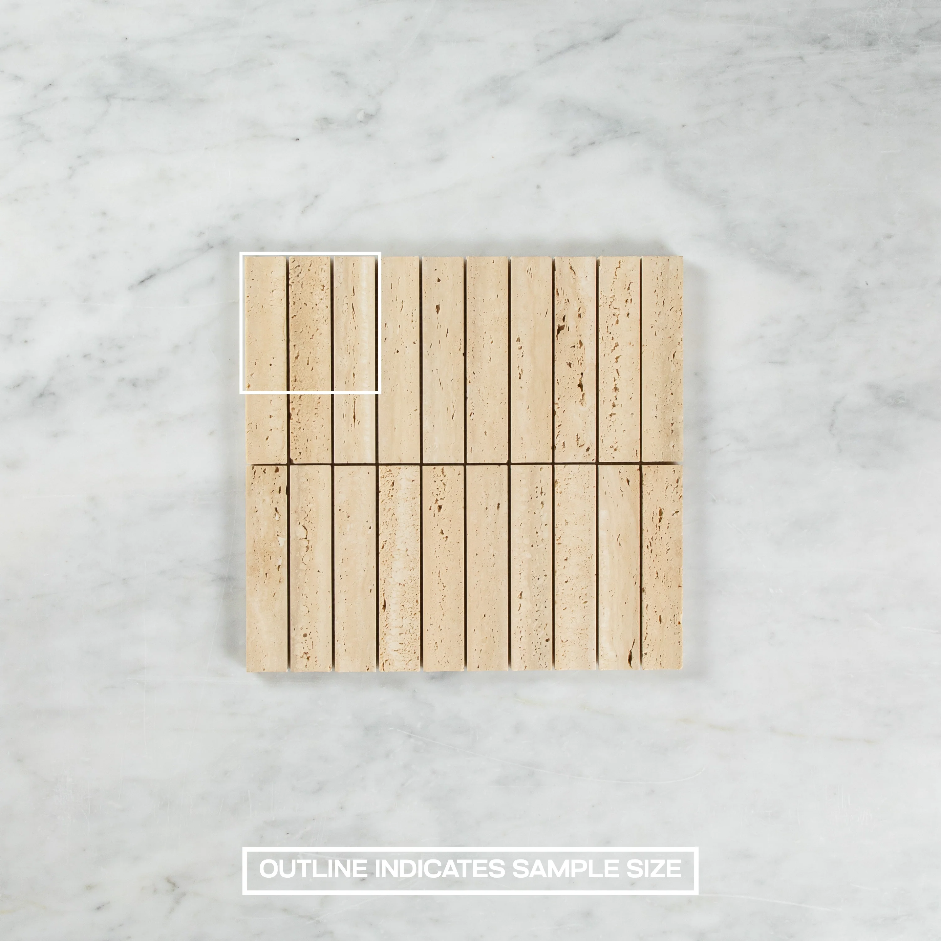 Travertine Concave Kit Kat Mosaic - Image 10
