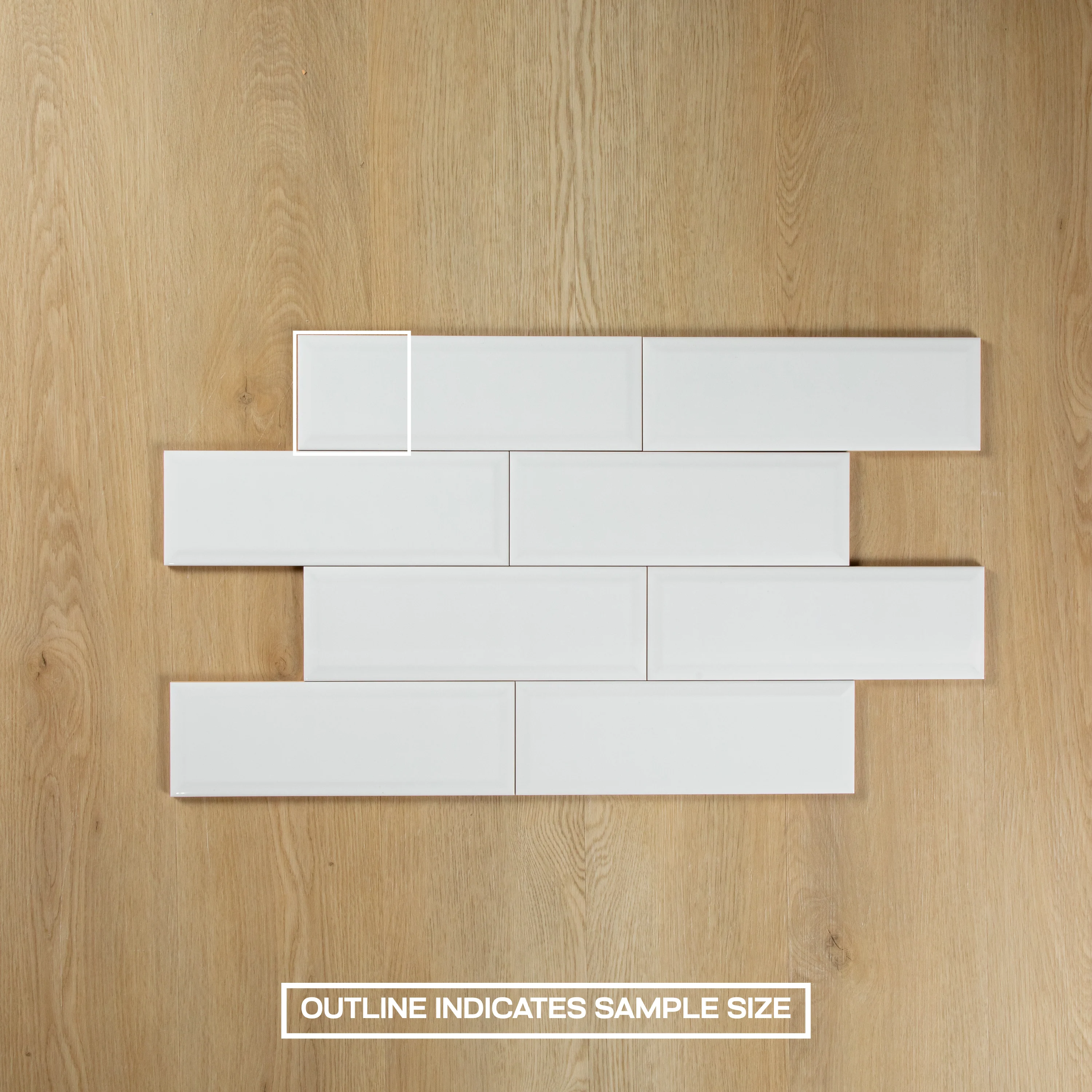 White Gloss Subway Bevelled - Image 4