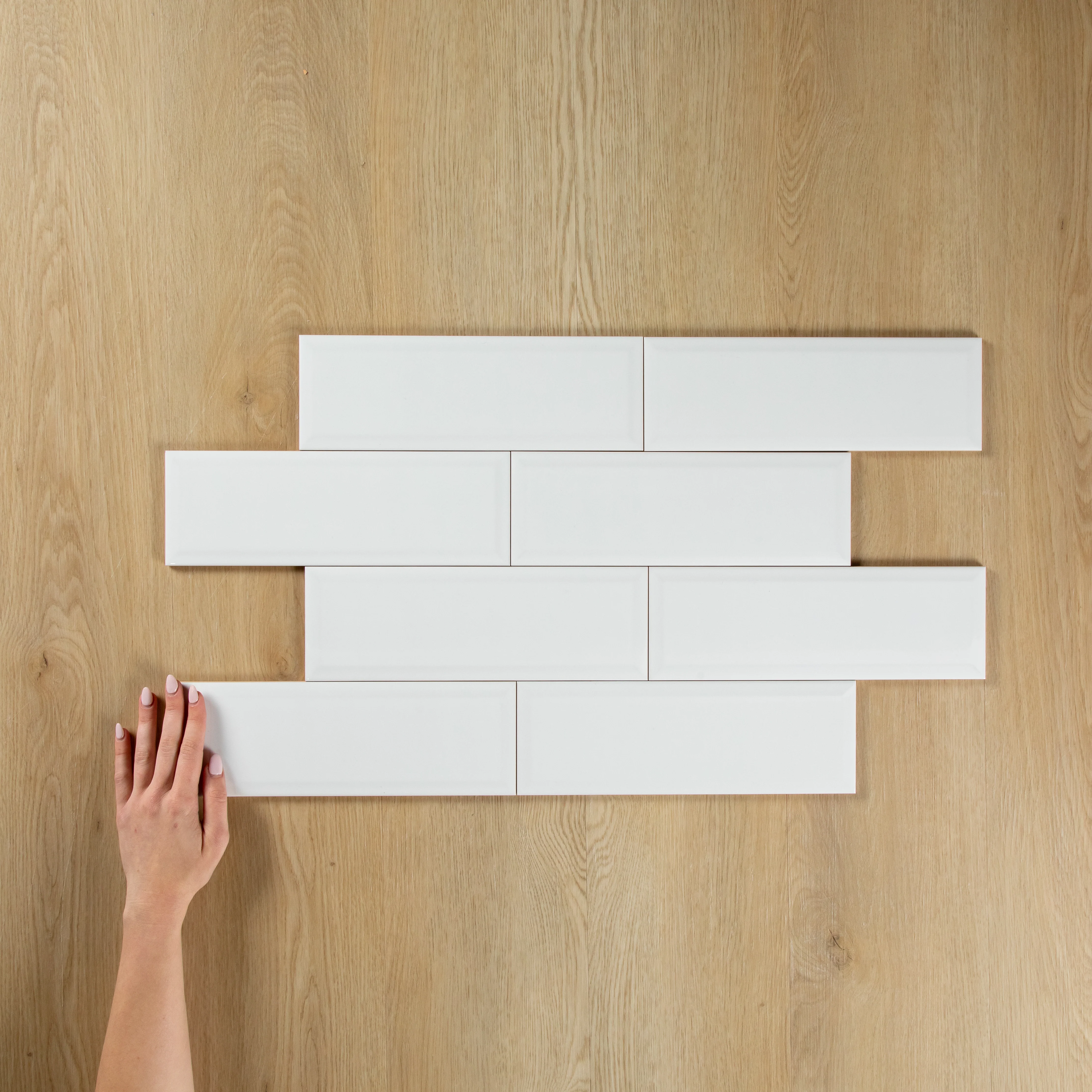 White Gloss Subway Bevelled - Image 5