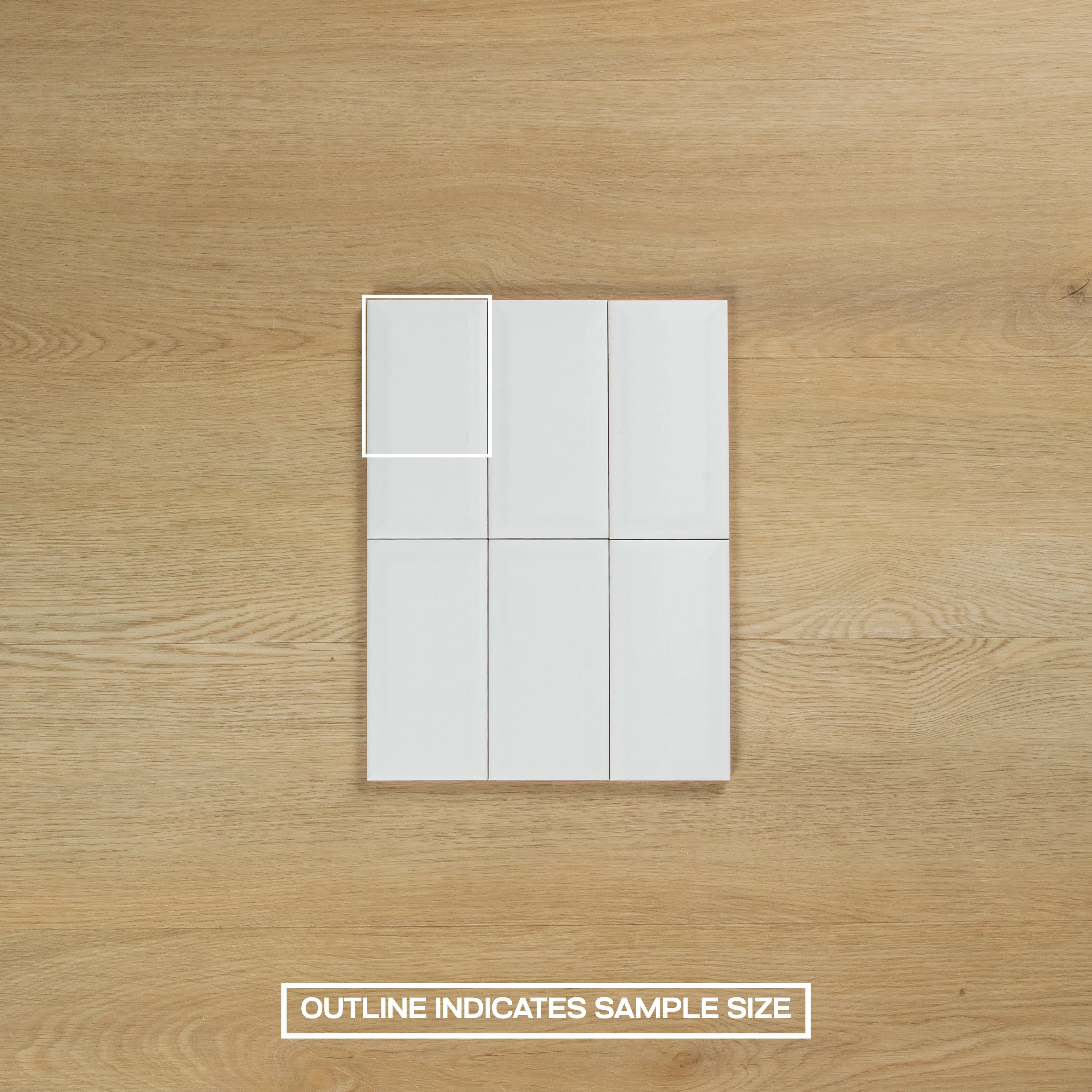 White Gloss Subway Bevelled - Image 4