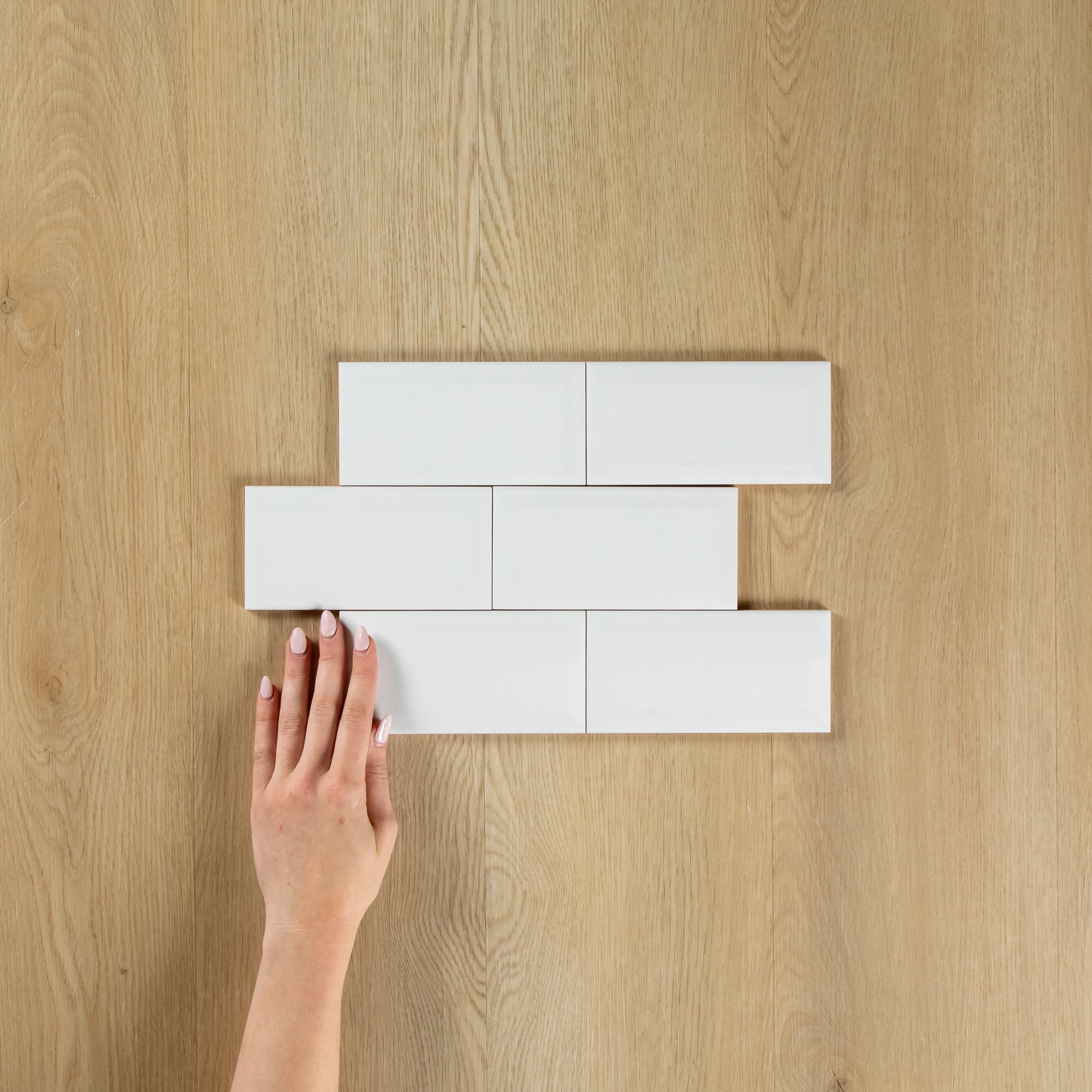 White Gloss Subway Bevelled - Image 5